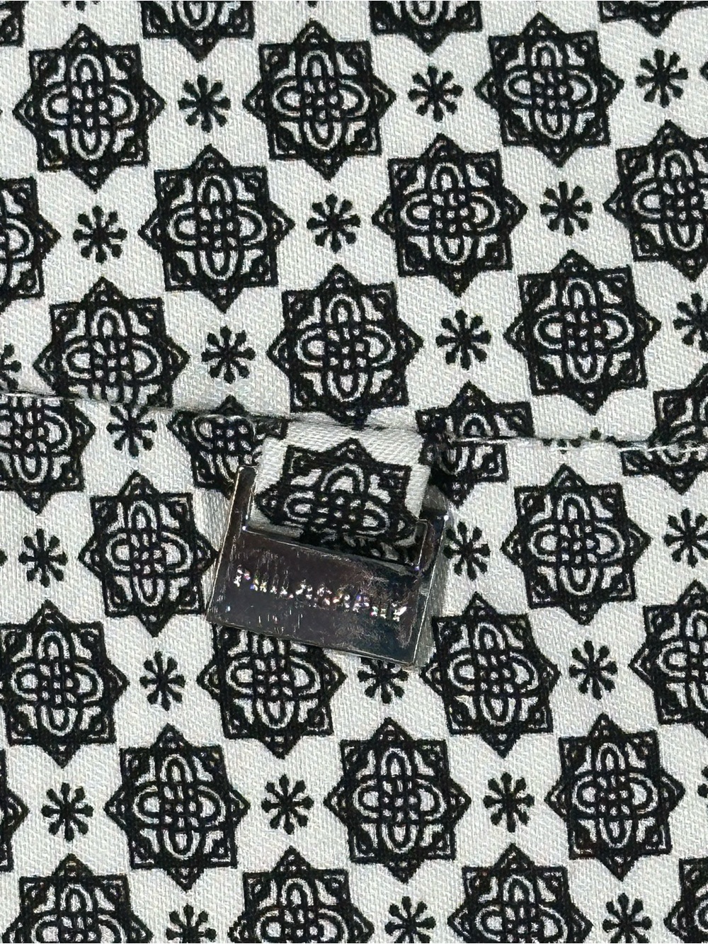 PHILOSOPHY Black & White Geometric Print Pull On Stretch Cropped Capri Pants S - Picture 5 of 9